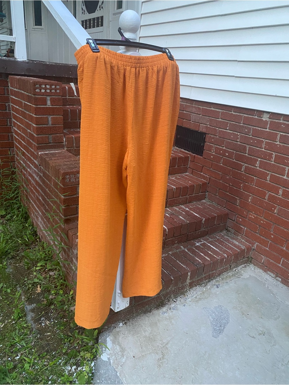 Cato Women's Rust/Terracotta Elastic Waist Crepe Palazzo Dress Pants Size XL - Picture 6 of 15
